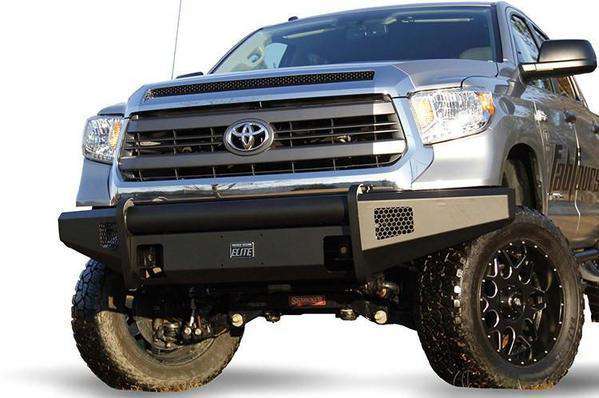 Fab Fours TT07 - R1861 - 1 Toyota Tundra 2007 - 2013 Black Steel Elite Front Bumper No Guard - Rugged Truck Gear