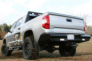 Fab Fours TT07-T1550-1 Toyota Tundra 2007-2013 Black Steel Rear Bumper-BumperStock