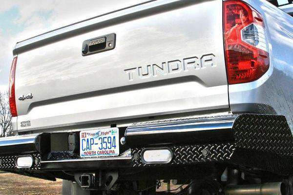Fab Fours TT07 - T1550 - 1 Toyota Tundra 2007 - 2013 Black Steel Rear Bumper - Rugged Truck Gear