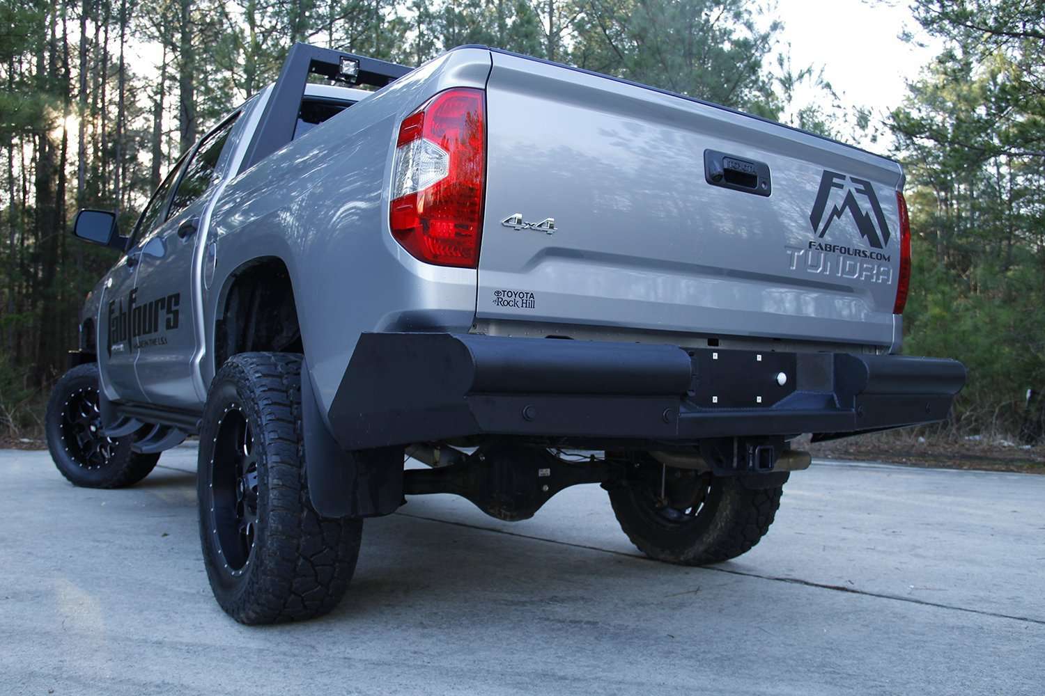 Fab Fours TT07 - U1550 - 1 Toyota Tundra 2007 - 2013 Black Steel Elite Rear Bumper - Rugged Truck Gear