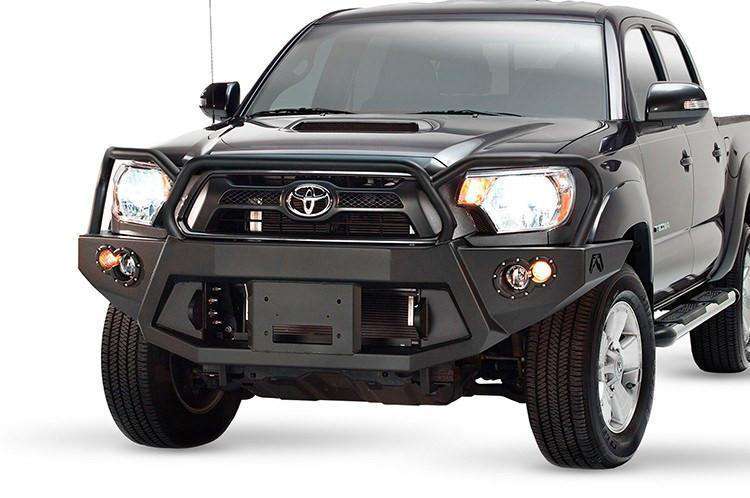 Fab Fours TT12 - B1650 - 1 Toyota Tacoma 2012 - 2015 Premium Front Bumper Winch Ready Full Guard - Rugged Truck Gear