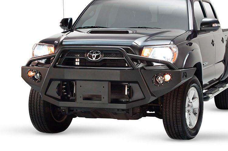 Fab Fours TT12 - B1652 - 1 Toyota Tacoma 2012 - 2015 Premium Front Bumper Winch Ready Pre - Runner Guard - Rugged Truck Gear