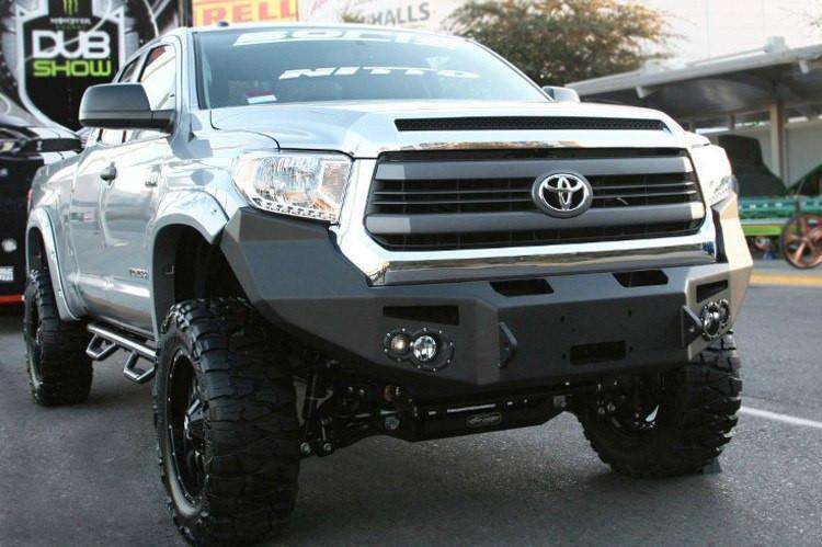 Fab Fours TT14 - H2851 - 1 Toyota Tundra 2014 - 2021 Premium Front Bumper Winch Ready No Guard - Rugged Truck Gear