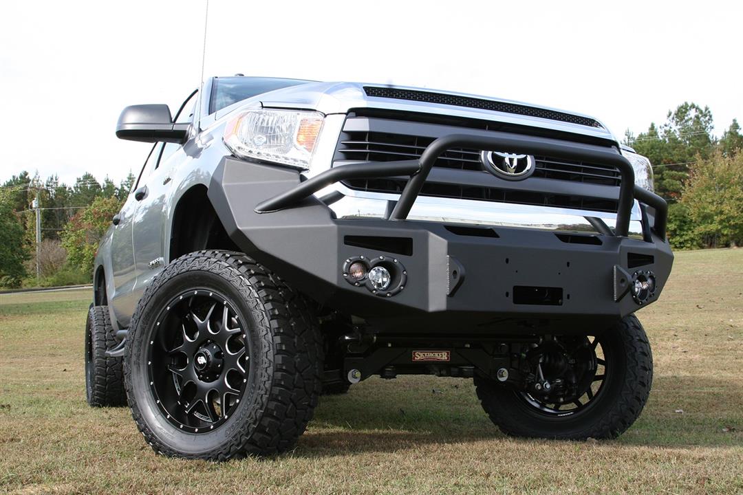 Fab Fours TT14-H2852-1 Toyota Tundra 2014-2021 Premium Front Bumper Winch Ready Pre-Runner Guard - Rugged Truck Gear