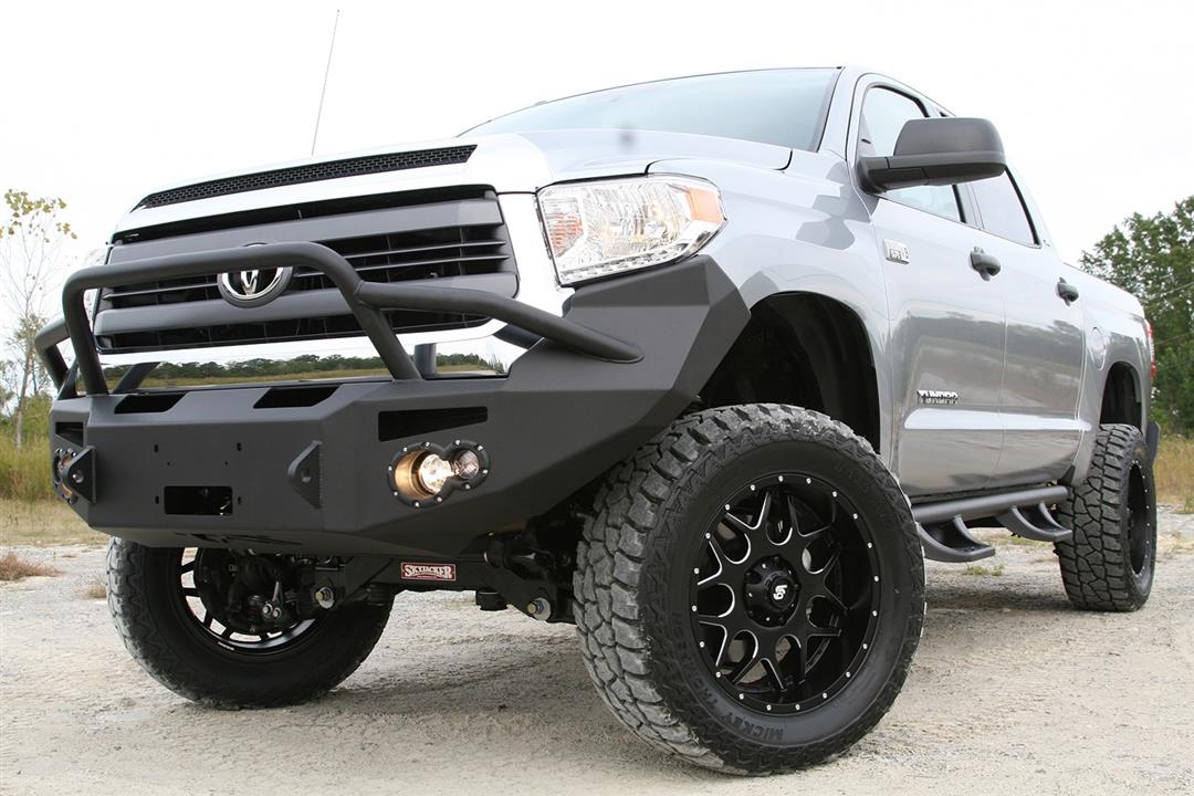 Fab Fours TT14-H2852-1 Toyota Tundra 2014-2021 Premium Front Bumper Winch Ready Pre-Runner Guard - Rugged Truck Gear