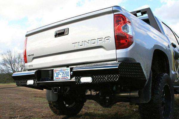 Fab Fours TT14 - T2850 - 1 Toyota Tundra 2014 - 2021 Black Steel Rear Bumper - Rugged Truck Gear