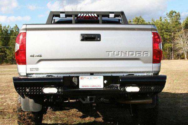 Fab Fours TT14 - T2850 - 1 Toyota Tundra 2014 - 2021 Black Steel Rear Bumper - Rugged Truck Gear