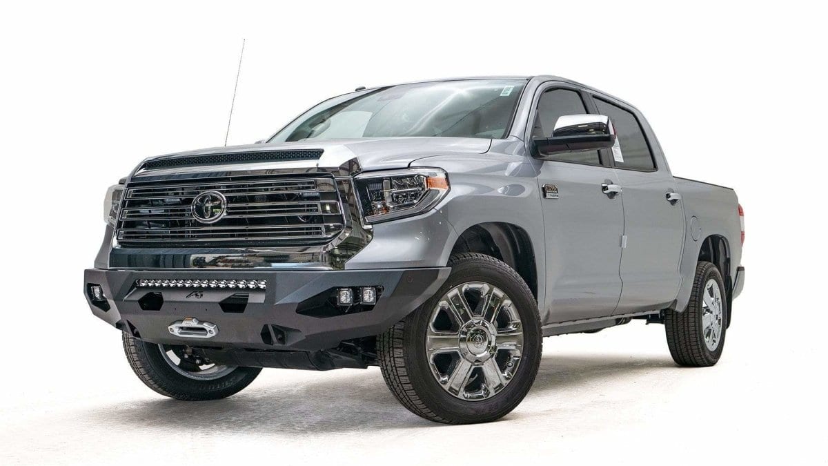 Fab Fours TT14 - X3851 - 1 Toyota Tundra 2014 - 2021 Matrix Front Bumper Winch Ready No Guard - Rugged Truck Gear