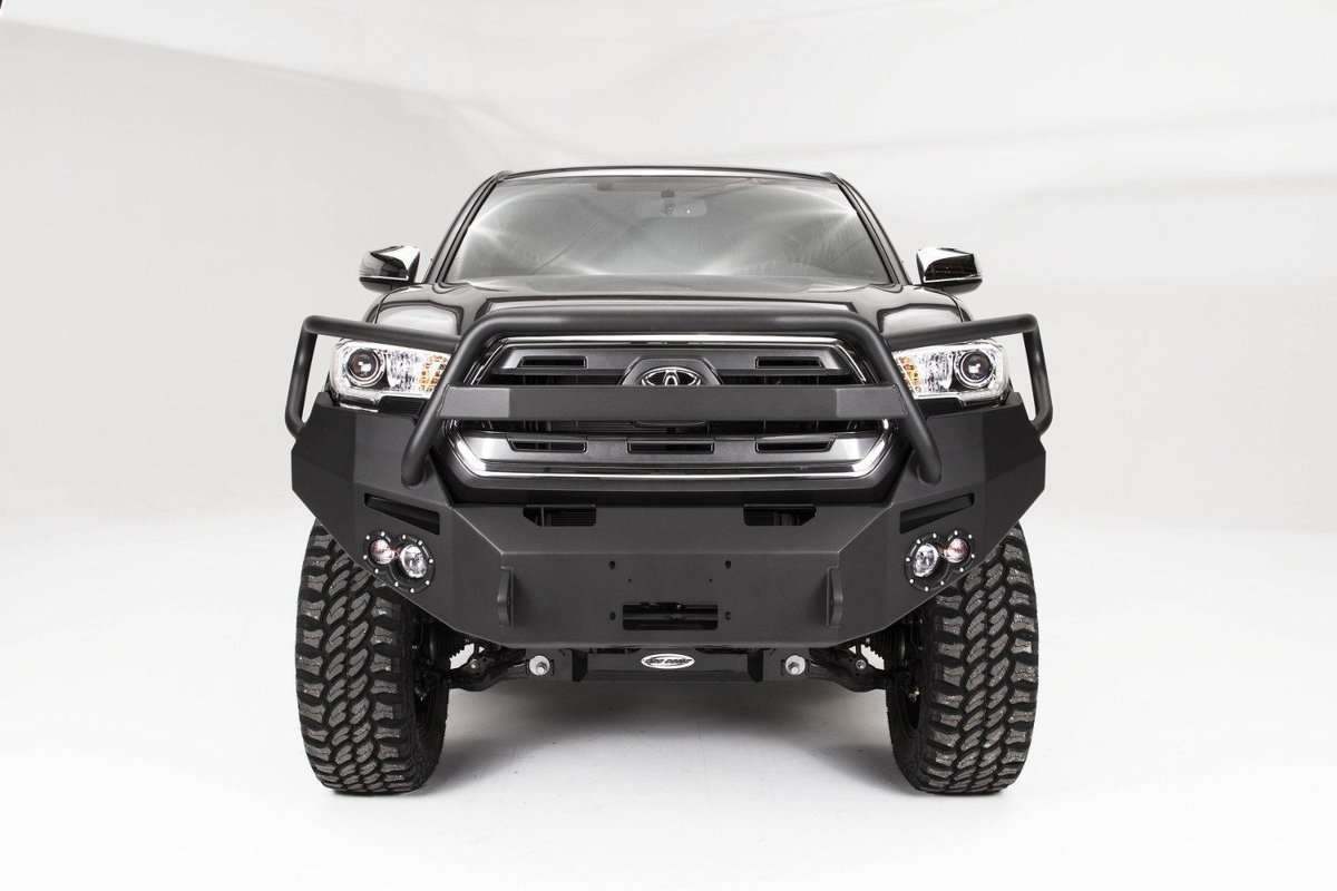 Fab Fours TT16-B3650-1 Toyota Tacoma 2016-2021 Premium Front Bumper Winch Ready Full Guard-BumperStock