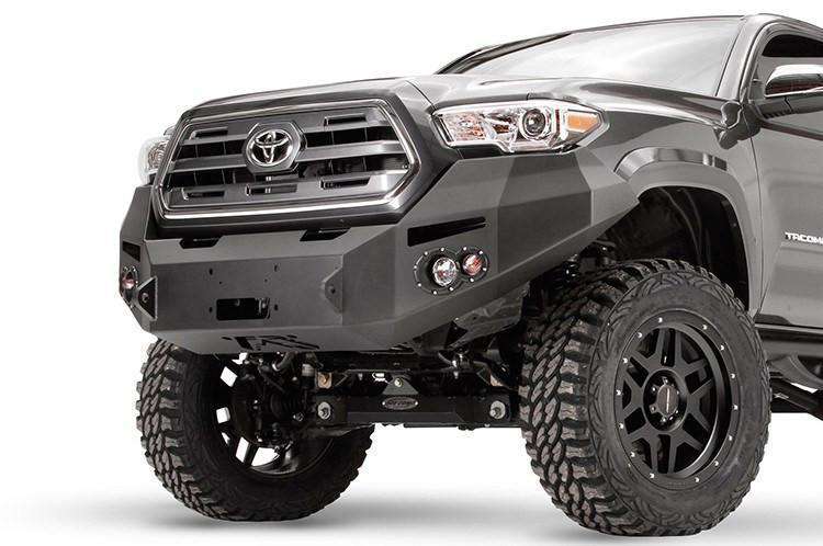 Fab Fours TT16 - B3651 - 1 Toyota Tacoma 2016 - 2022 Premium Front Bumper Winch Ready No Guard - Rugged Truck Gear