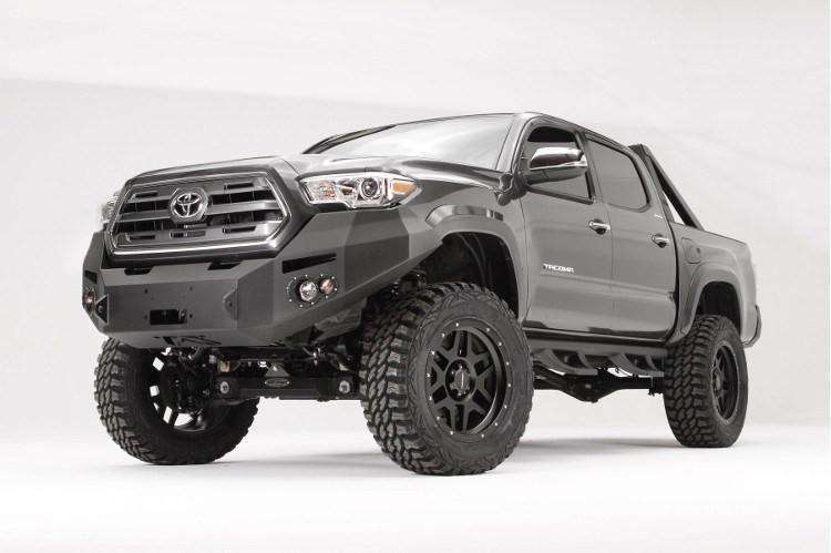 Fab Fours TT16 - B3651 - 1 Toyota Tacoma 2016 - 2022 Premium Front Bumper Winch Ready No Guard - Rugged Truck Gear
