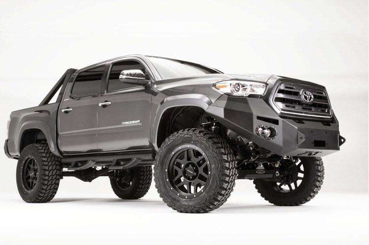 Fab Fours TT16 - B3651 - 1 Toyota Tacoma 2016 - 2022 Premium Front Bumper Winch Ready No Guard - Rugged Truck Gear