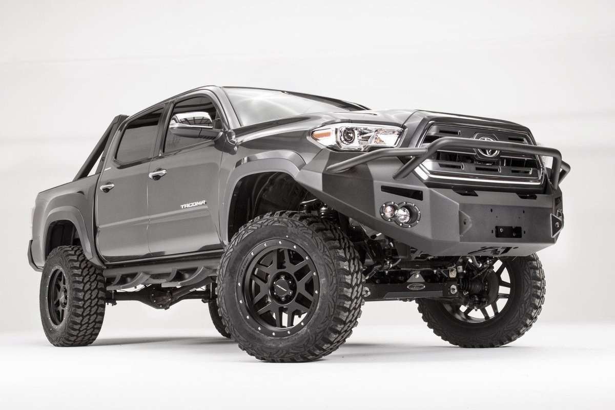 Fab Fours TT16 - B3652 - 1 Toyota Tacoma 2016 - 2022 Premium Front Bumper Winch Ready Pre - Runner Guard - Rugged Truck Gear