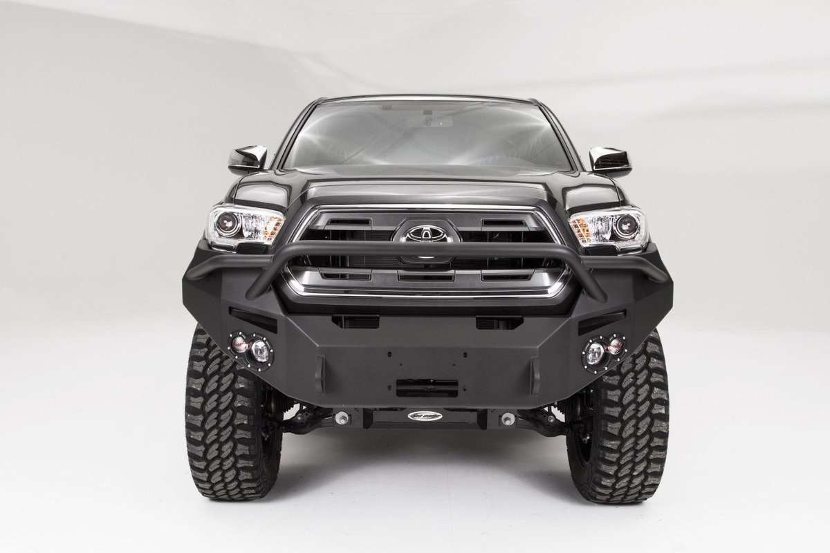 Fab Fours TT16 - B3652 - 1 Toyota Tacoma 2016 - 2022 Premium Front Bumper Winch Ready Pre - Runner Guard - Rugged Truck Gear