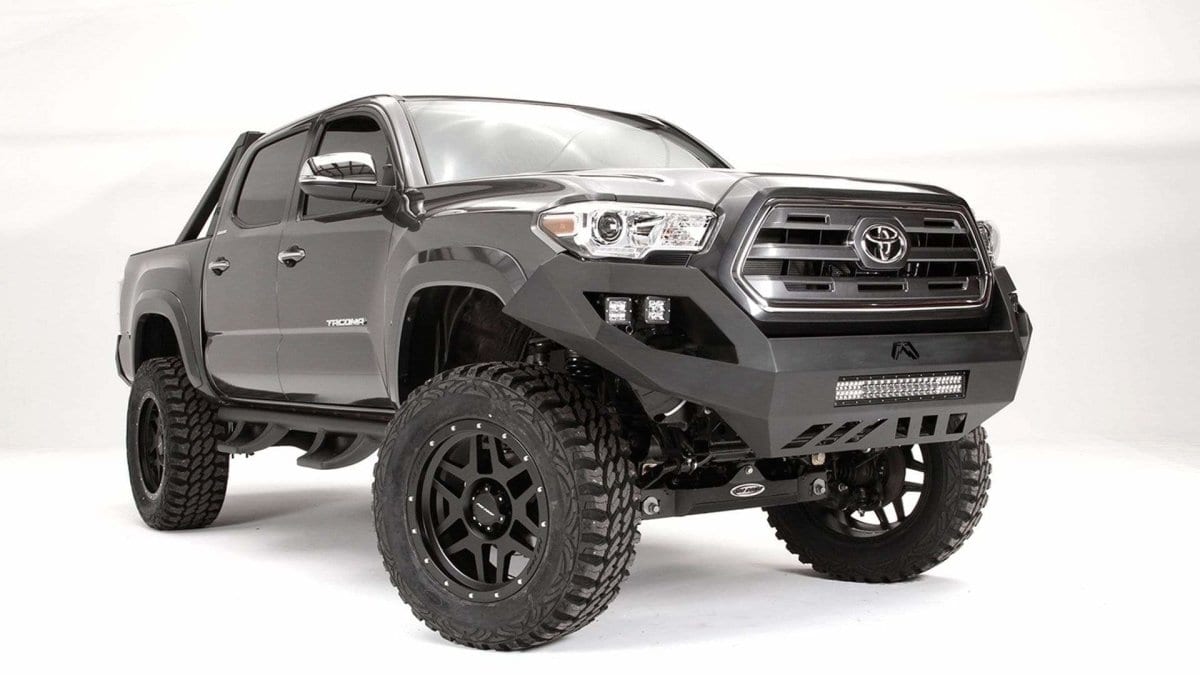 Fab Fours TT16-D3651-1 Toyota Tacoma 2016-2021 Vengeance Front Bumper No Guard-BumperStock