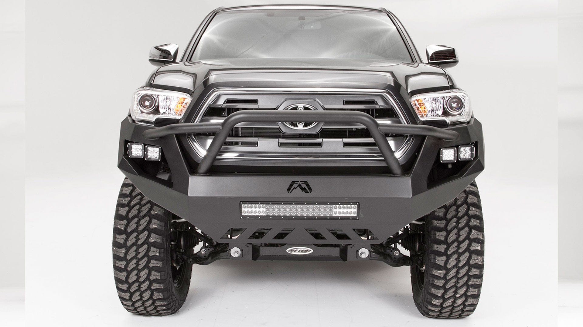 Fab Fours TT16 - D3653 - 1 Toyota Tacoma 2016 - 2022 Vengeance Front Bumper High Pre - Runner Guard - Rugged Truck Gear