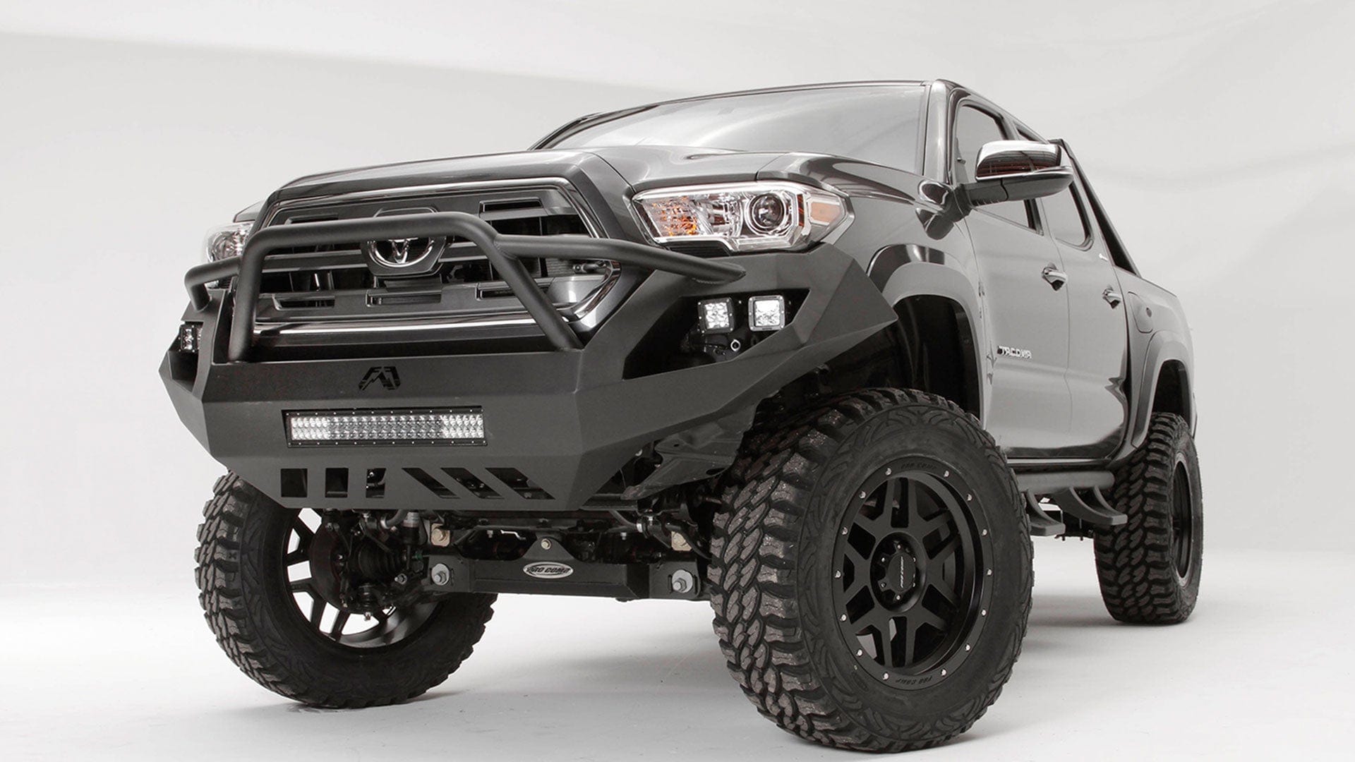 Fab Fours TT16 - D3653 - 1 Toyota Tacoma 2016 - 2022 Vengeance Front Bumper High Pre - Runner Guard - Rugged Truck Gear