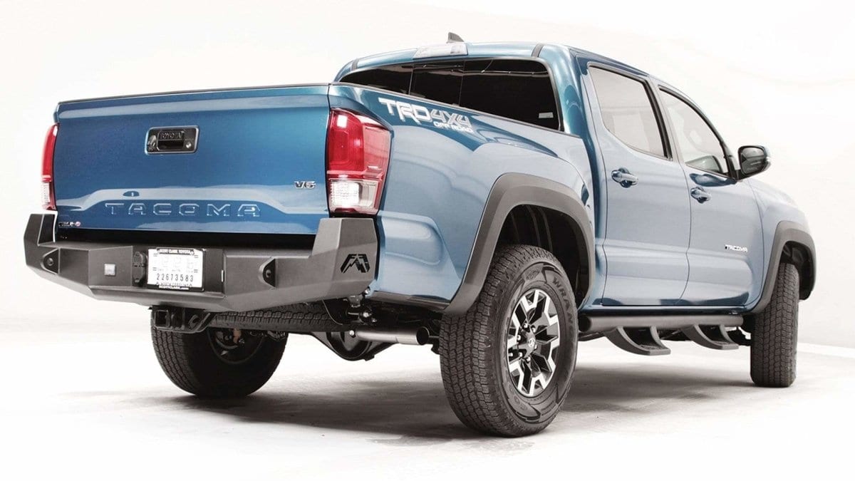 Fab Fours TT16 - W3650 - 1 Toyota Tacoma 2016 - 2022 Premium Rear Bumper Non - Sensor - Rugged Truck Gear