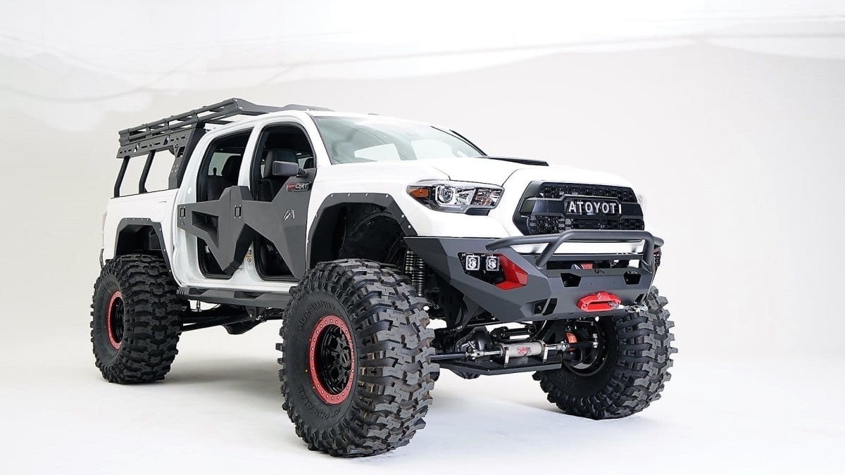 Fab Fours TT16 - X3652 - 1 Toyota Tacoma 2016 - 2022 Matrix Front Bumper Winch Ready Low Pre - Runner Guard - Rugged Truck Gear