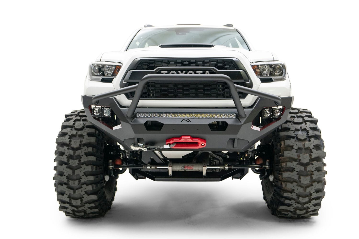 Fab Fours TT16 - X3653 - 1 Toyota Tacoma 2016 - 2022 Matrix Front Bumper Winch Ready High Pre - Runner Guard - Rugged Truck Gear