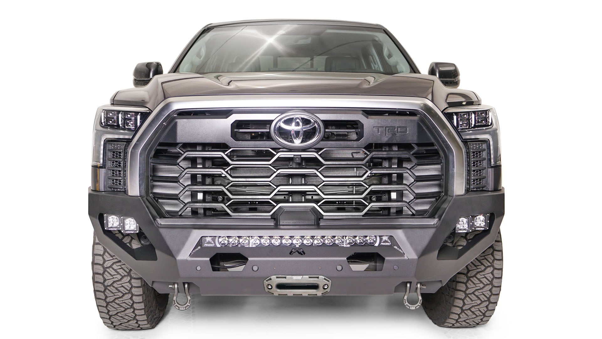Fab Fours TT22 - X5451 - 1 Toyota Tundra 2022 - 2024 Matrix Front Bumper Winch Ready No Guard - Rugged Truck Gear
