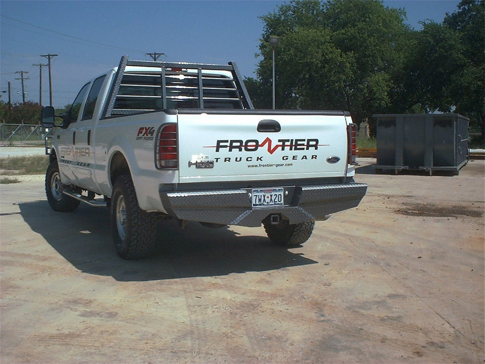 Frontier 100 - 10 - 8008 Diamond Ford F250/F350 Super Duty 2008 - 2016 Rear Bumper - Rugged Truck Gear