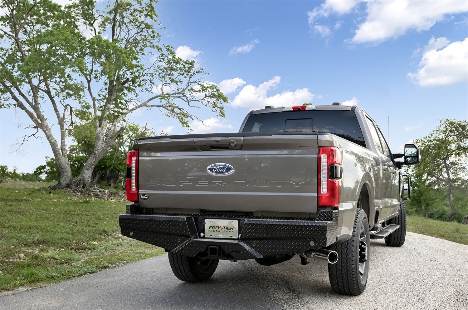 Frontier 100 - 11 - 7008 Diamond Ford F250/F350 Superduty 2017 - 2024 Rear Bumper - Rugged Truck Gear