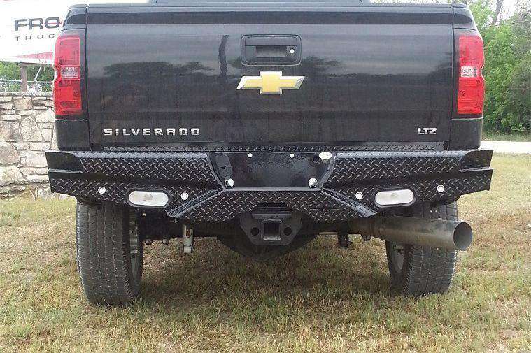 Frontier 100 - 20 - 7009 Diamond Chevy Silverado 1500 2007 - 2013 Rear Bumper - Rugged Truck Gear