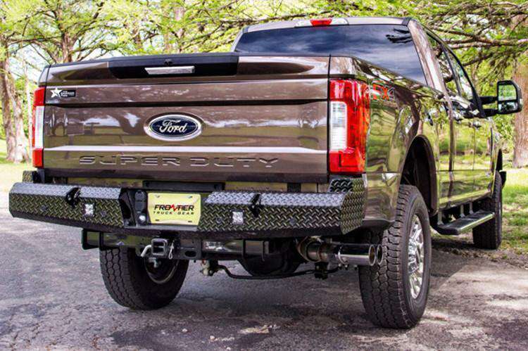 Frontier 160-11-7008 Ford F250/F350 Superduty 2017-2018 Sport Rear Bumper with Sensor-BumperStock