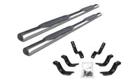 Go Rhino 104403580PS 2015 - 2024 Chevy Colorado 1000 Series 4" Side Steps with Mounting Bracket Kit - Rugged Truck Gear