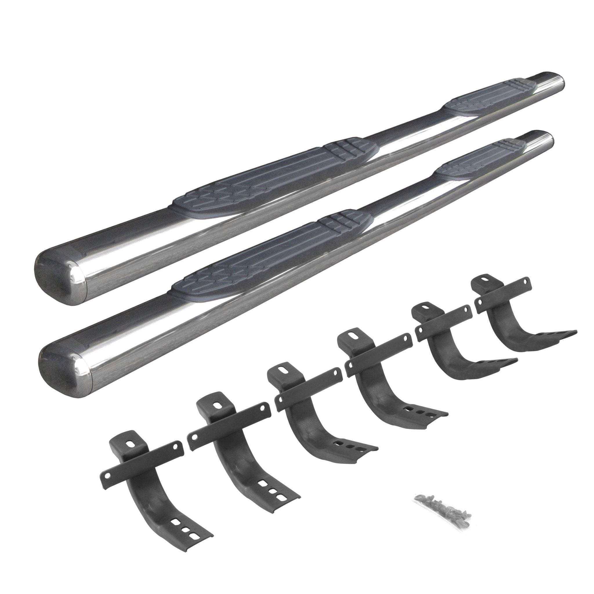 Go Rhino 104412973PS 2021 - 2024 Ford Bronco 1000 Series 4" Side Steps with Mounting Bracket Kit - Rugged Truck Gear