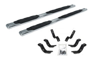 Go Rhino 105404780PS 2019 - 2024 Chevy Silverado 1500 1000 Series 5" Side Steps with Mounting Bracket Kit - Rugged Truck Gear