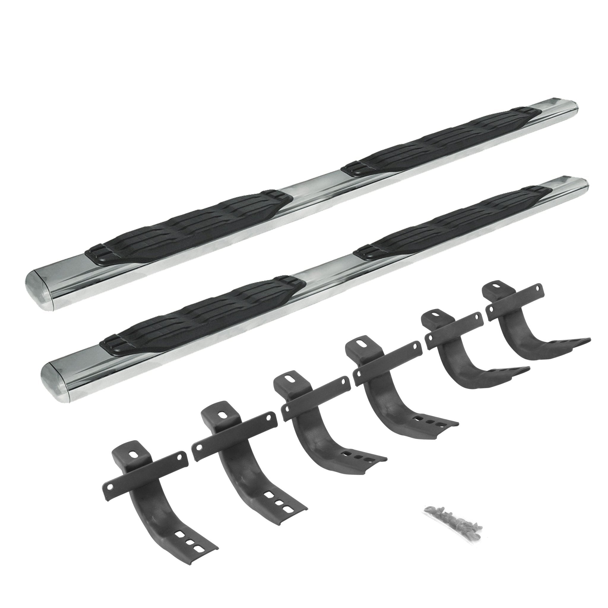 Go Rhino 105412973PS 2021 - 2024 Ford Bronco 1000 Series 5" Side Steps with Mounting Bracket Kit - Rugged Truck Gear
