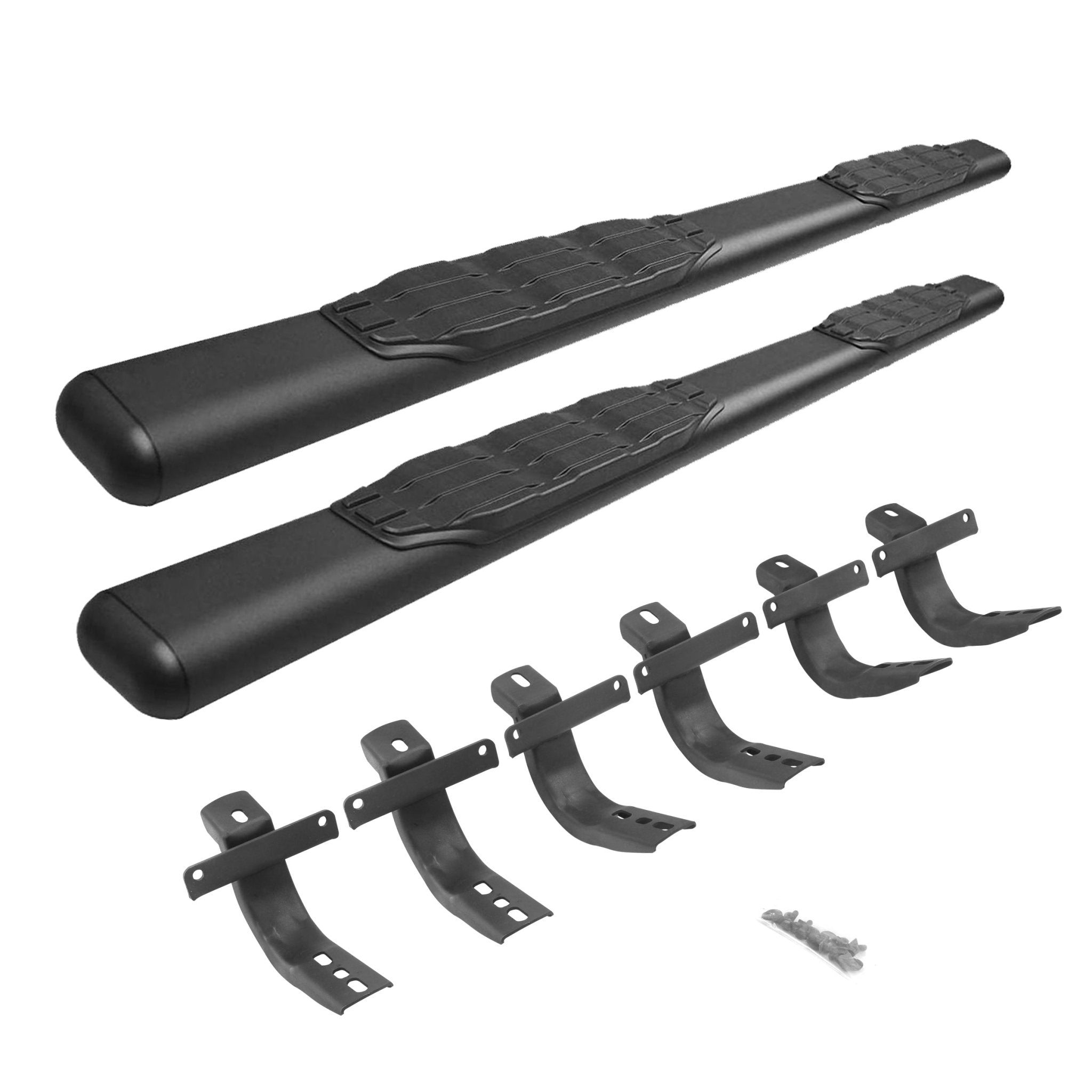 Go Rhino 105412973T 2021 - 2024 Ford Bronco 1000 Series 5" Side Steps with Mounting Bracket Kit - Rugged Truck Gear