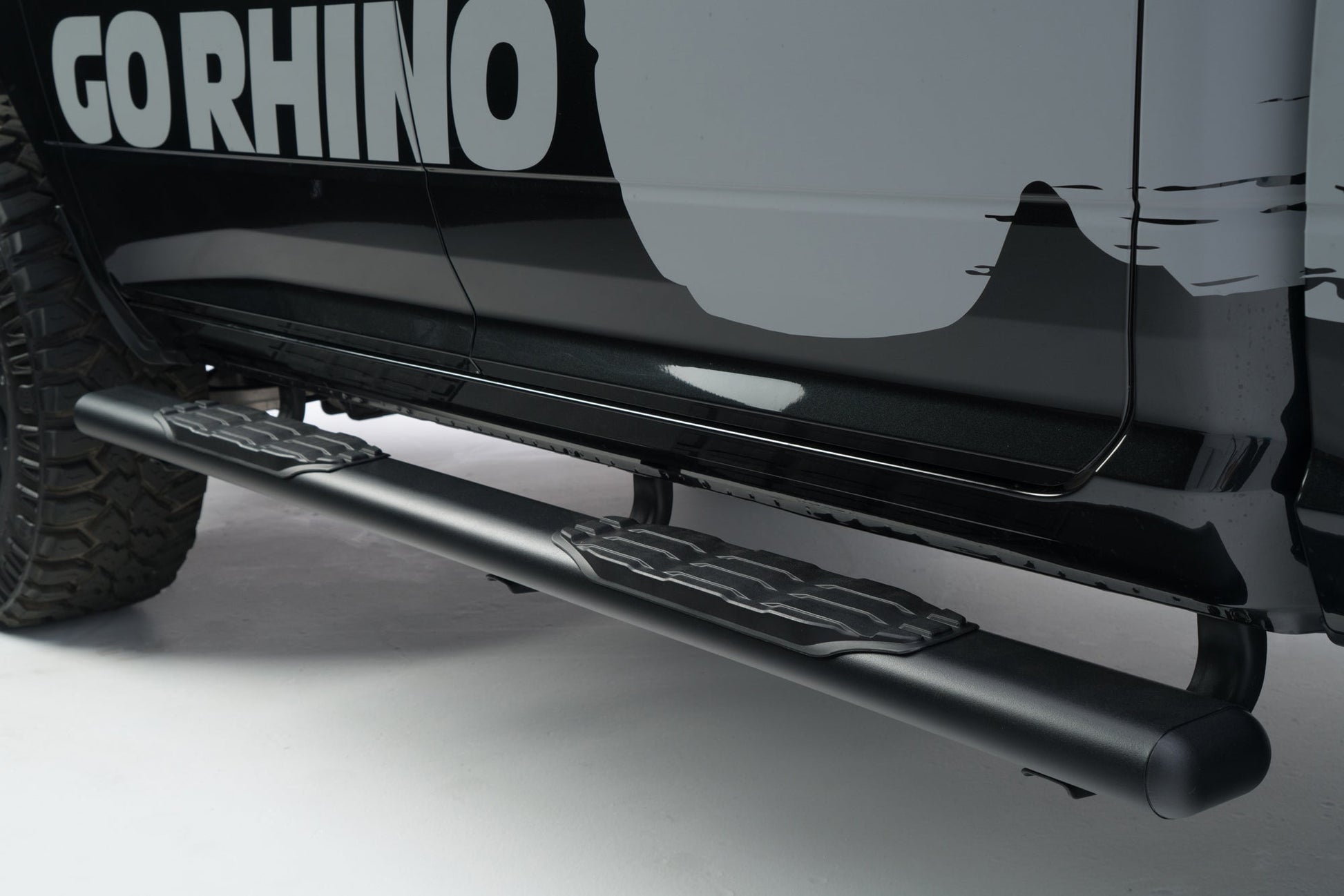 Go Rhino 105439987T 2015 - 2023 Dodge Ram 1500 1000 Series 5" Side Steps with Mounting Bracket Kit - Rugged Truck Gear