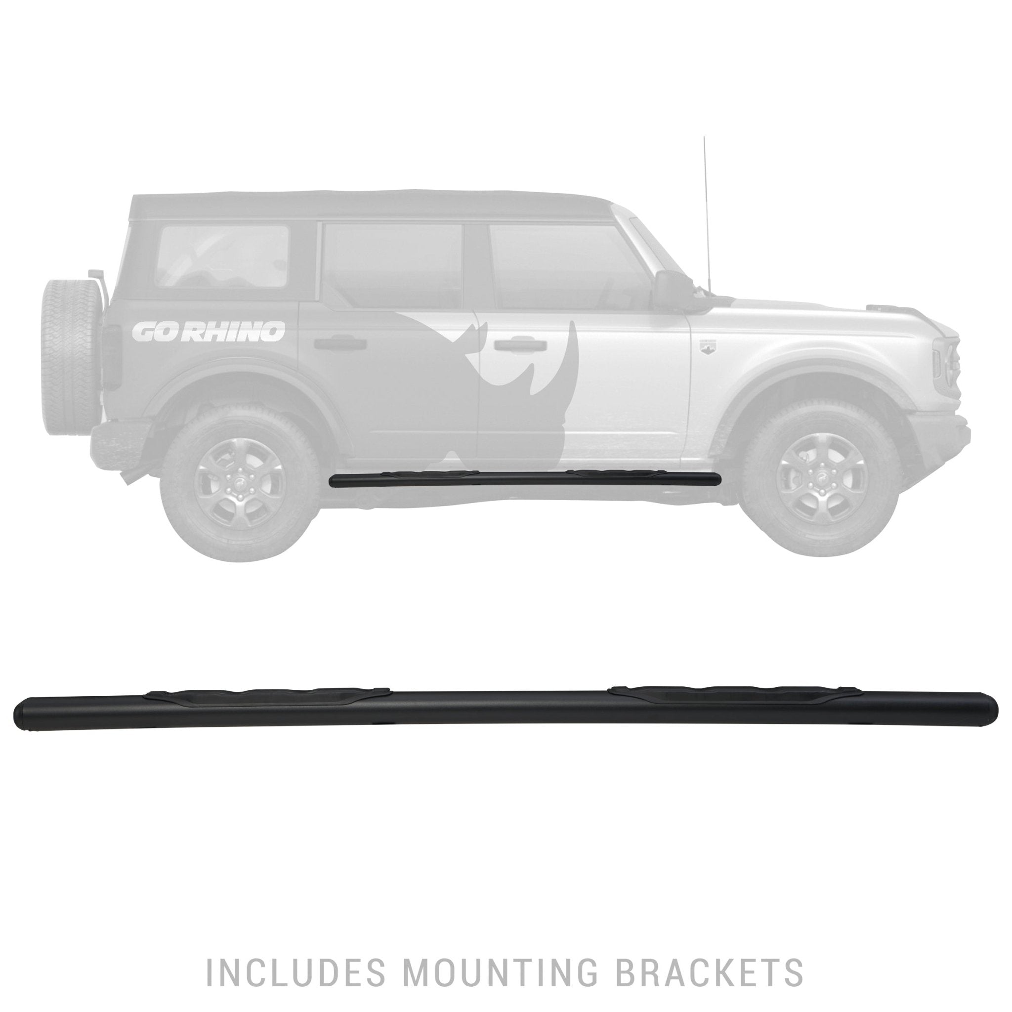 Go Rhino 10573T 2001 - 2024 Ford Bronco 1000 Series Side Steps - Boards Only, 73" Long - Rugged Truck Gear