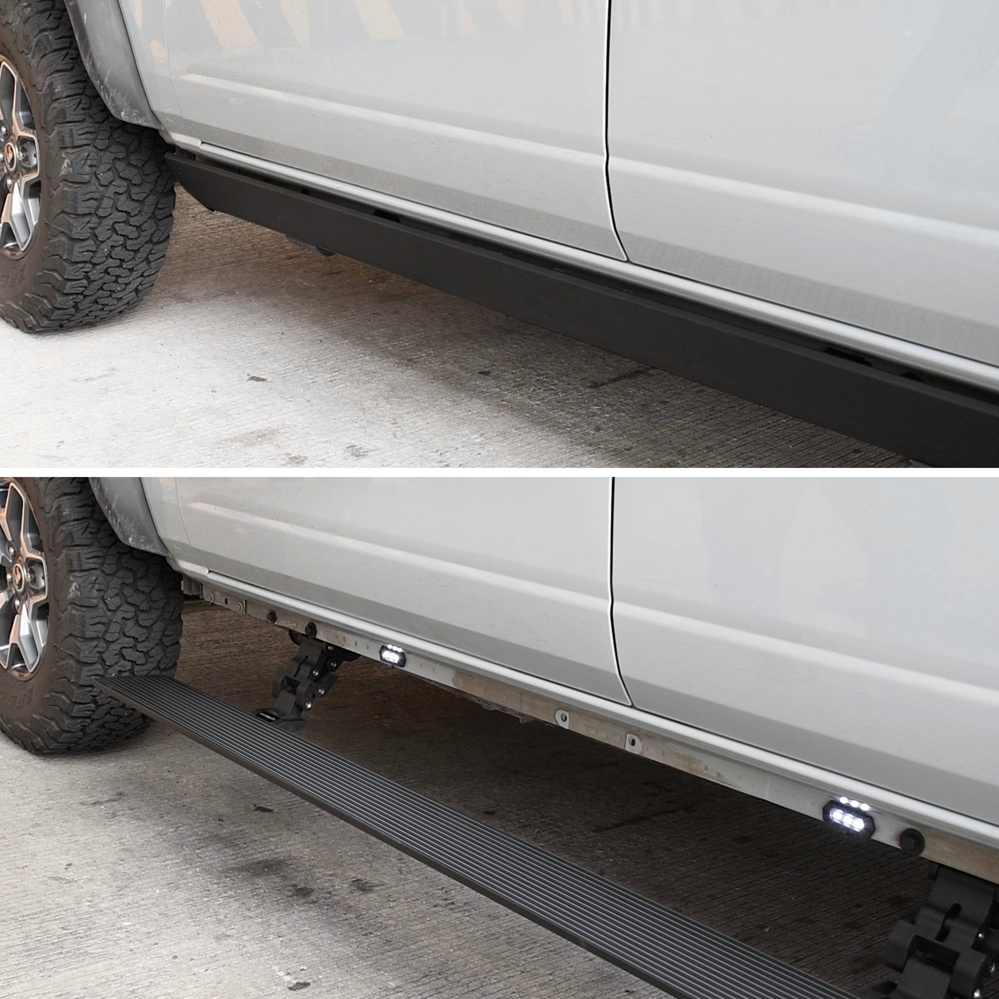Go Rhino 20404880PC 2020 - 2024 Chevy Silverado 2500/3500 HD E1 Series Electric Running Board Kit - Rugged Truck Gear