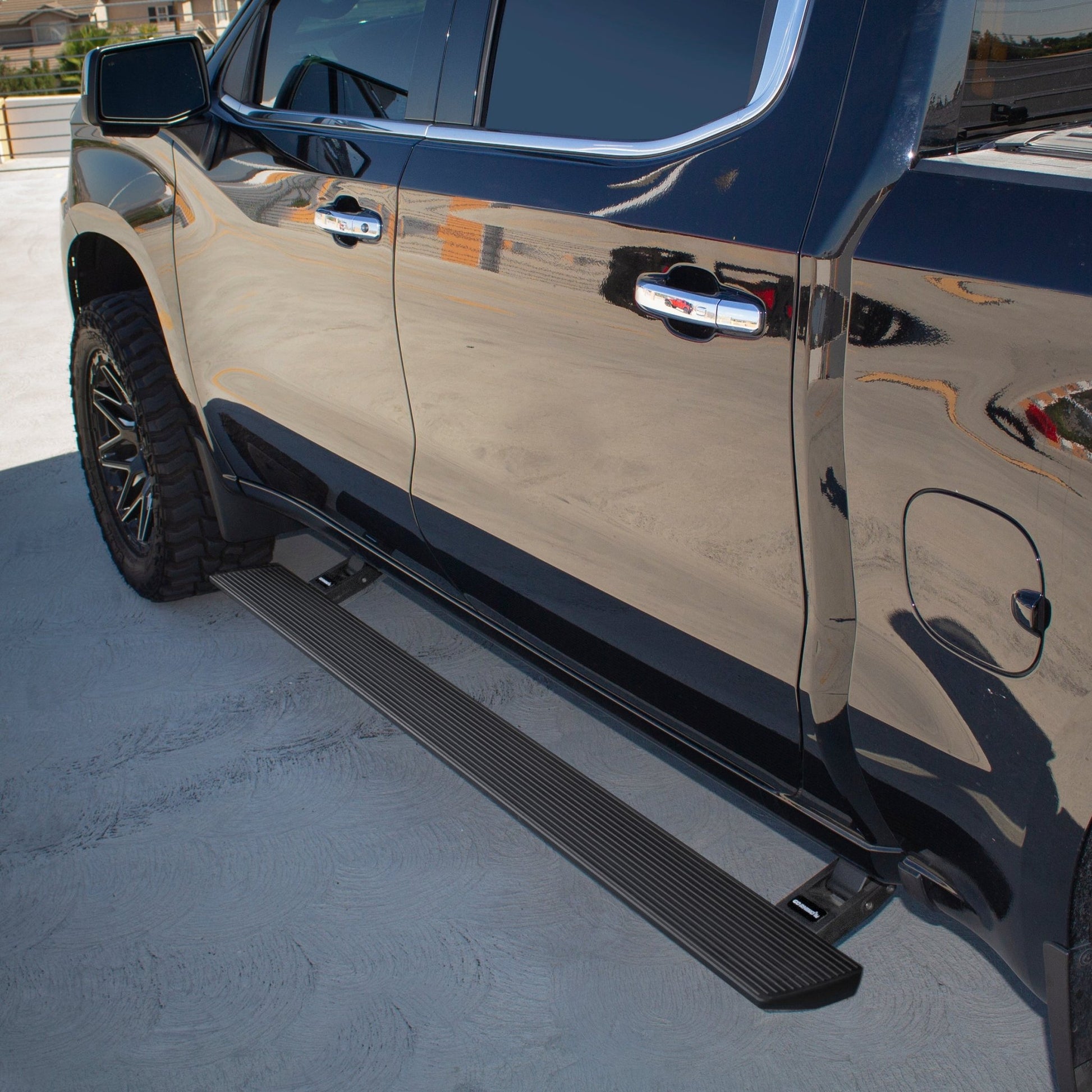 Go Rhino 20404887PC 2019 - 2024 Chevy Silverado 1500 E1 Series Electric Running Board Kit - Rugged Truck Gear