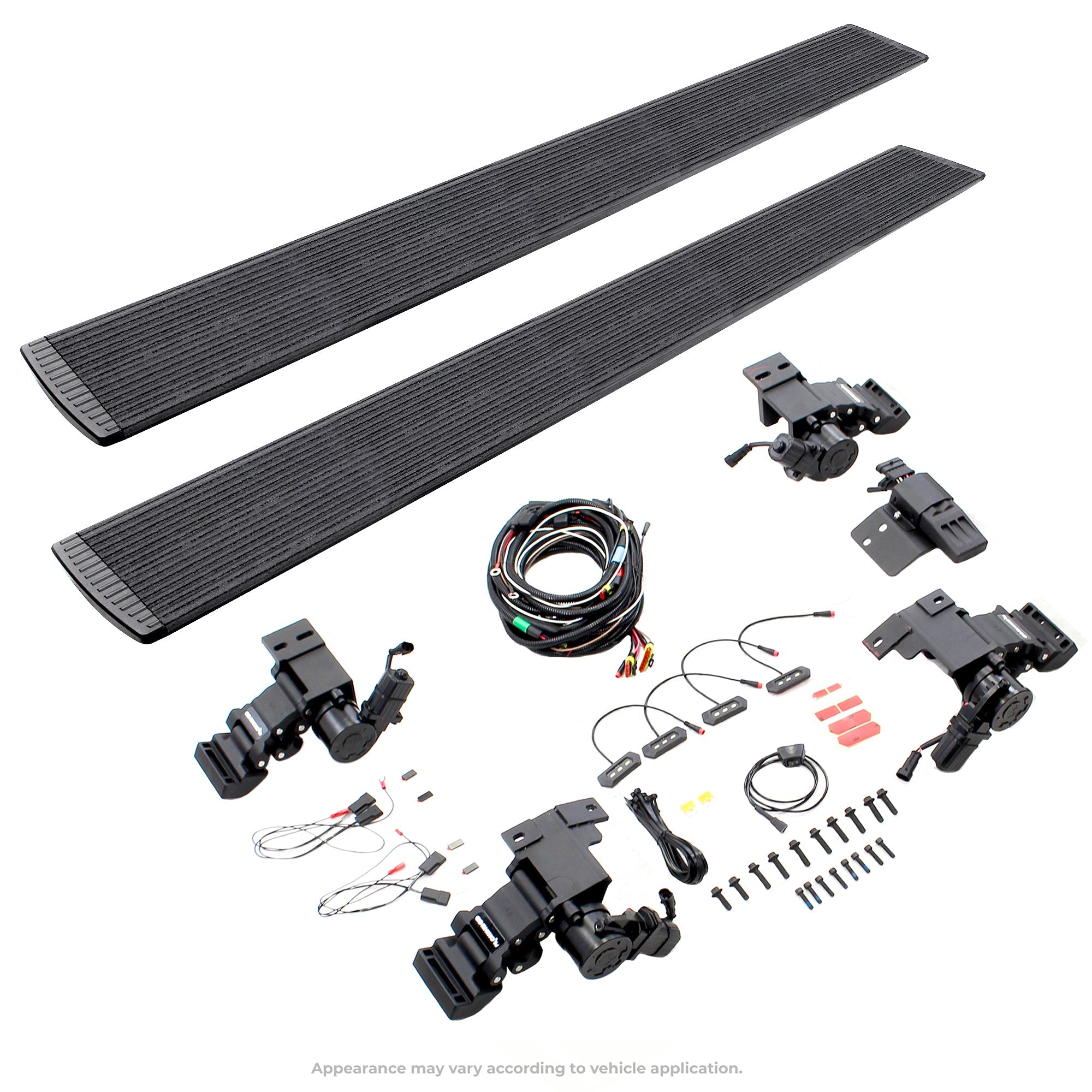 Go Rhino 20404887T 2020 - 2024 GMC Sierra 2500/3500 HD E1 Series Electric Running Board Kit - Rugged Truck Gear