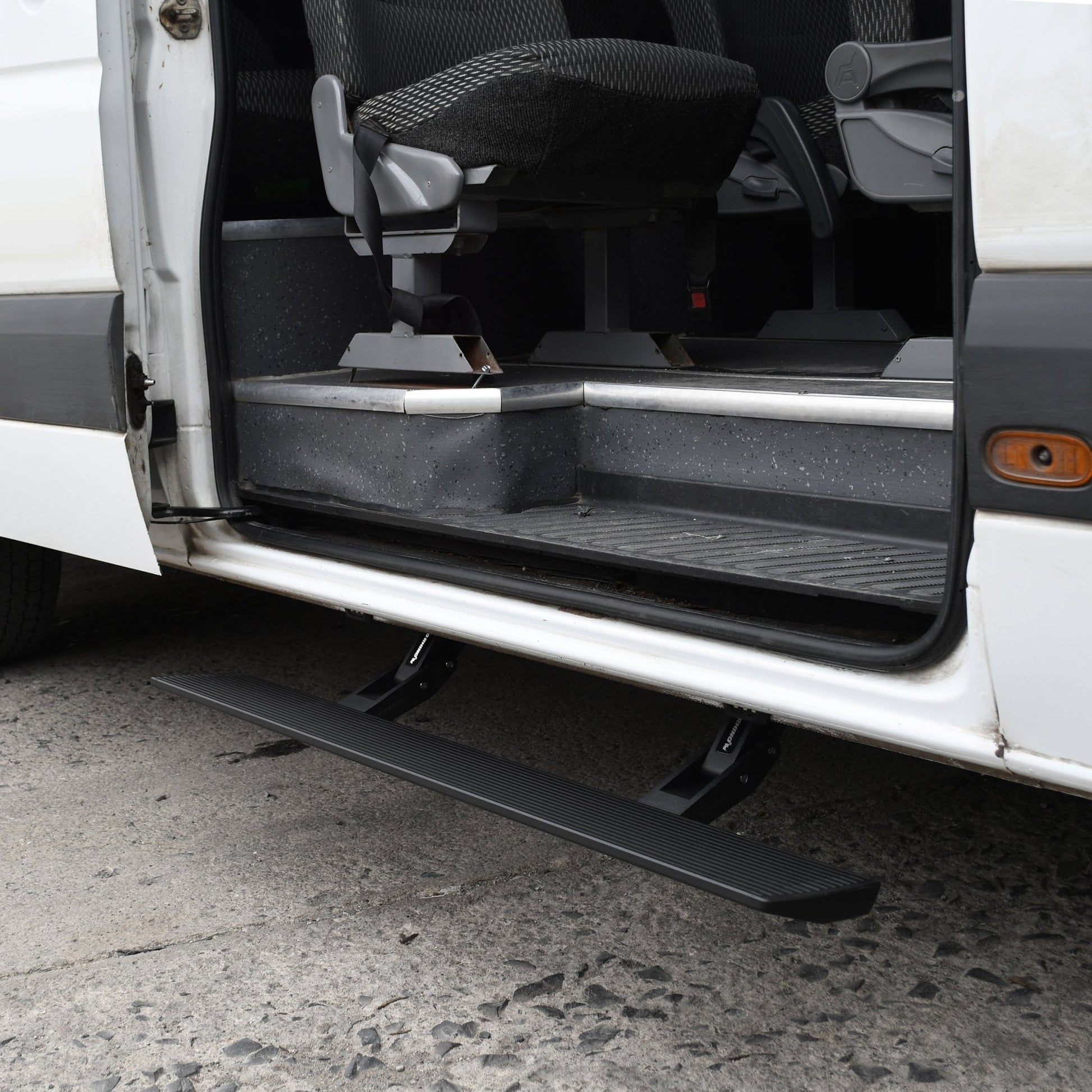 Go Rhino 20410125PC 2013 - 2018 Mercedes - Benz Sprinter 2500/3500 E1 Series Electric Running Board Kit - Rugged Truck Gear