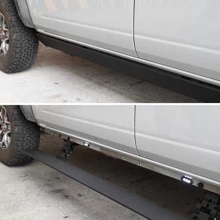 Go Rhino 20410287PC 2015 - 2020 GMC Yukon XL E1 Series Electric Running Board Kit - Rugged Truck Gear