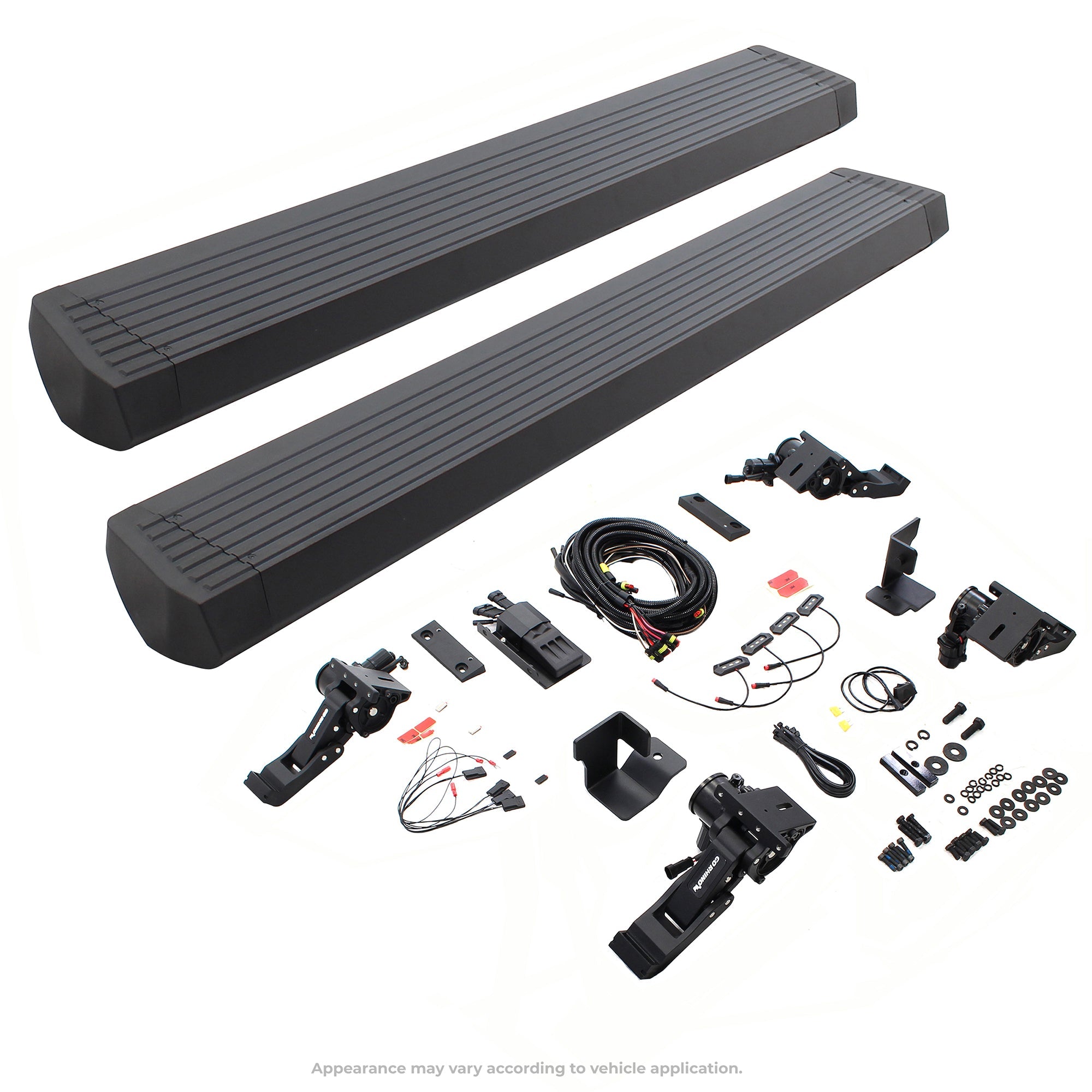 Go Rhino 20492652PC 2007 - 2018 Jeep Wrangler JK E1 Series Electric Running Board Kit - Rugged Truck Gear