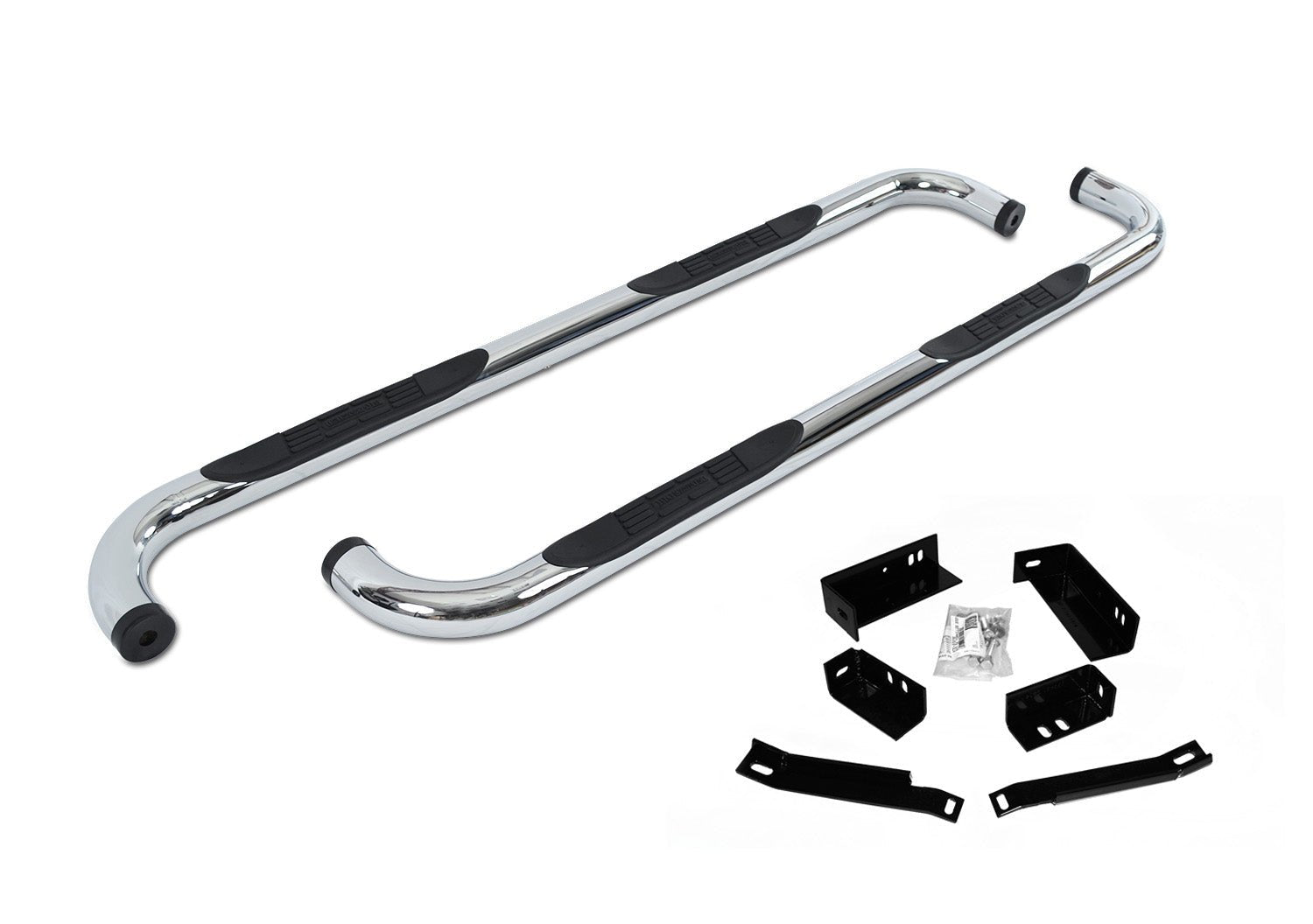 Go Rhino 4058C 2015 - 2019 Chevy Silverado 2500 HD 4000 Series Side Steps with Mounting Bracket Kit - Rugged Truck Gear
