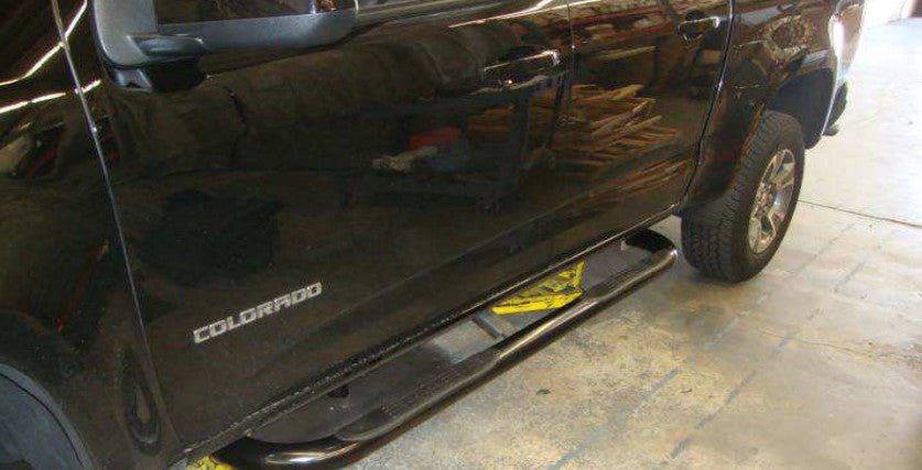 Go Rhino 4237B 2015 - 2024 Chevy Colorado 4000 Series Side Steps with Mounting Bracket Kit - Rugged Truck Gear