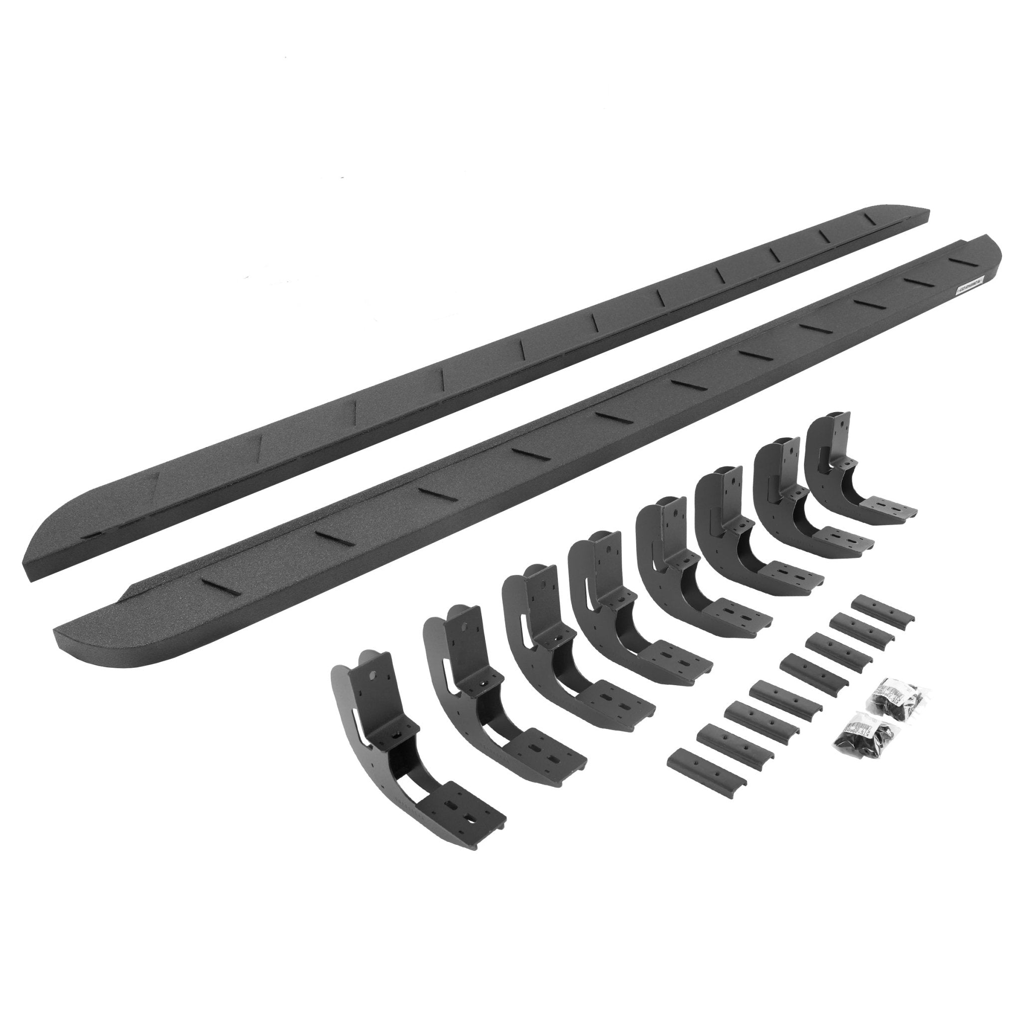 Go Rhino 63404887ST 2019 - 2024 Chevy Silverado 1500 RB Series RB10 Slim Line Running Boards with Mounting Bracket Kit - Rugged Truck Gear
