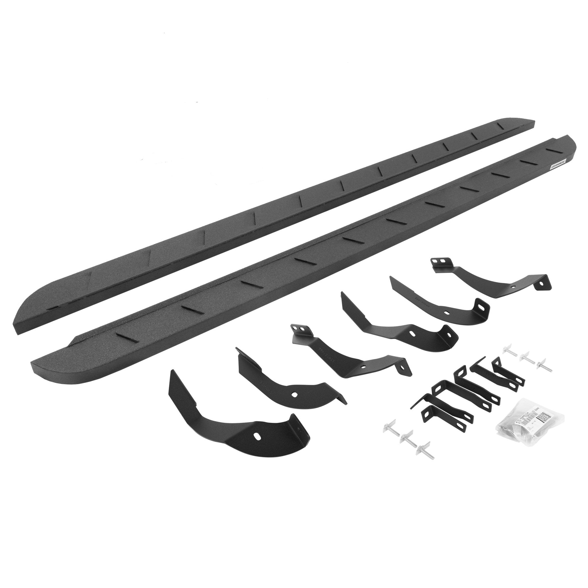 Go Rhino 63405187ST 2015 - 2019 Chevy Silverado 2500/3500 HD RB Series RB10 Slim Line Running Boards with Mounting Bracket Kit - Rugged Truck Gear