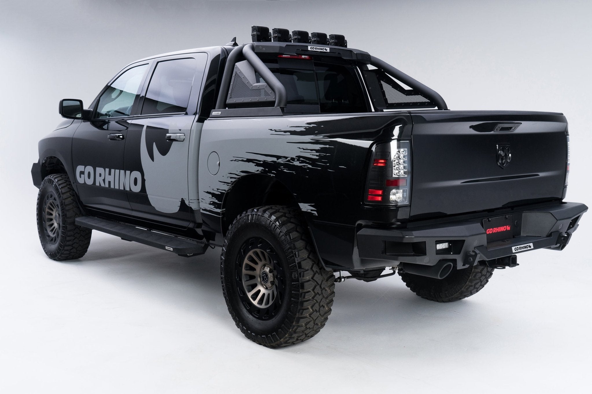 Go Rhino 63410687PC 2010 - 2024 Dodge Ram 2500/3500 RB Series RB10 Running Boards with Mounting Bracket Kit - Rugged Truck Gear