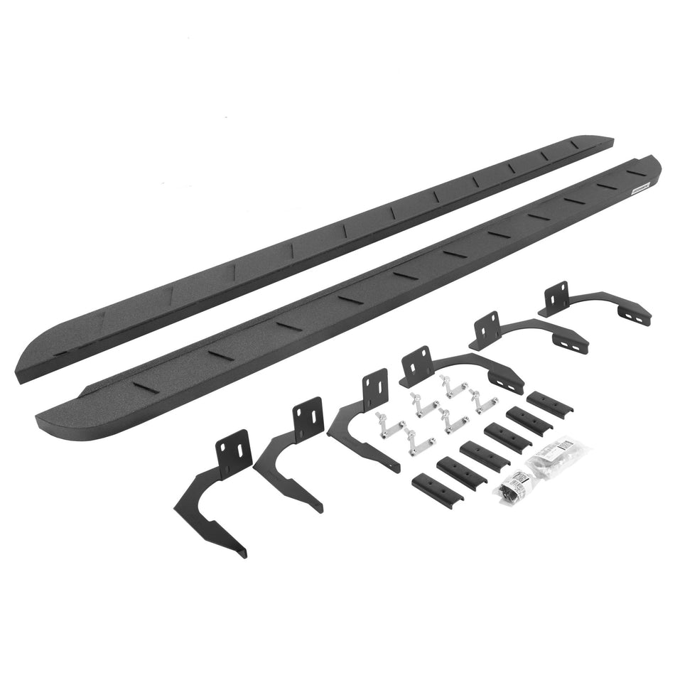 Go Rhino 63410687ST 2010 - 2024 Dodge Ram 2500/3500 RB Series RB10 Slim Line Running Boards with Mounting Bracket Kit - Rugged Truck Gear