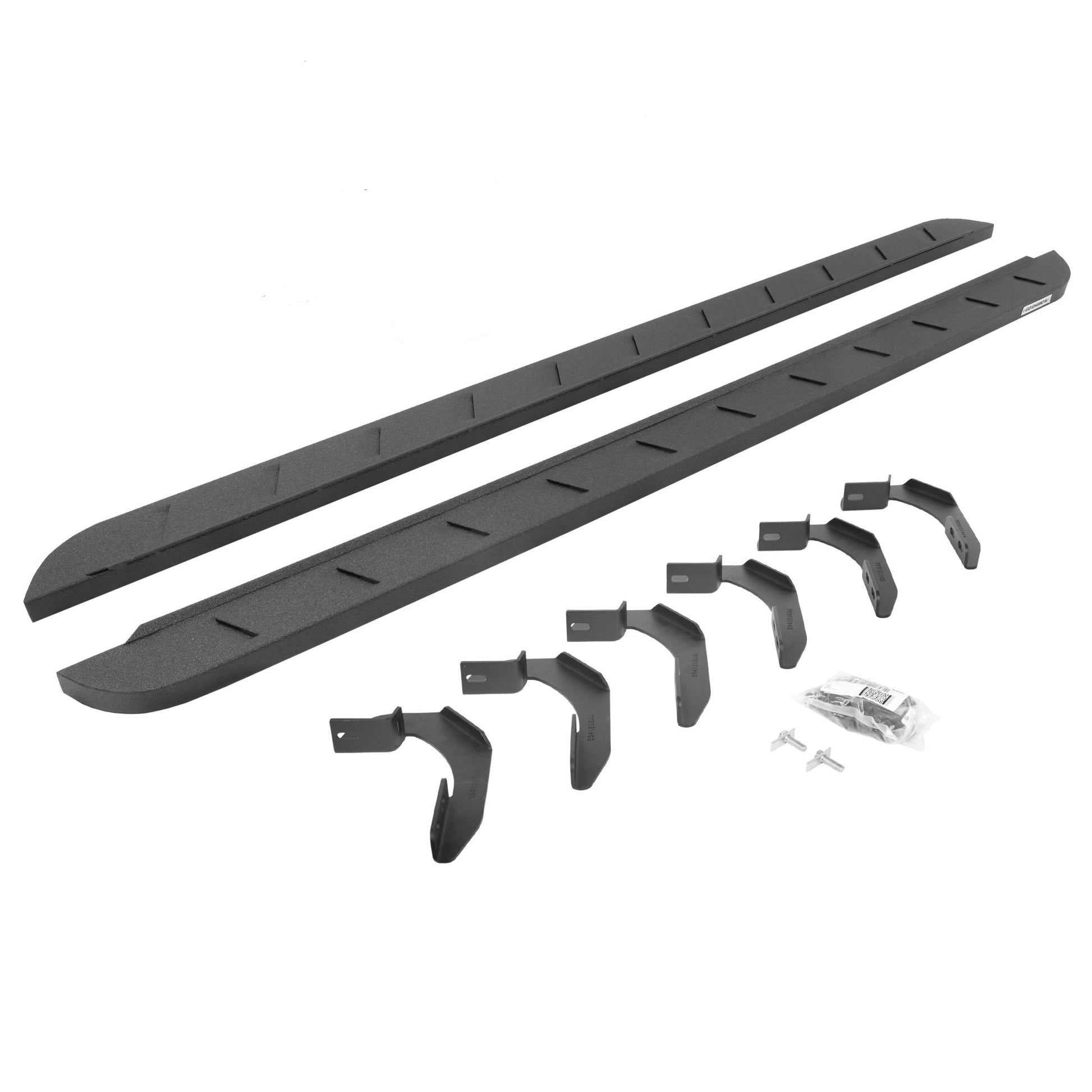 Go Rhino 63412680ST 2010 - 2014 Ford F150 FX2/SVT Raptor RB Series RB10 Slim Line Running Boards with Mounting Bracket Kit - Rugged Truck Gear