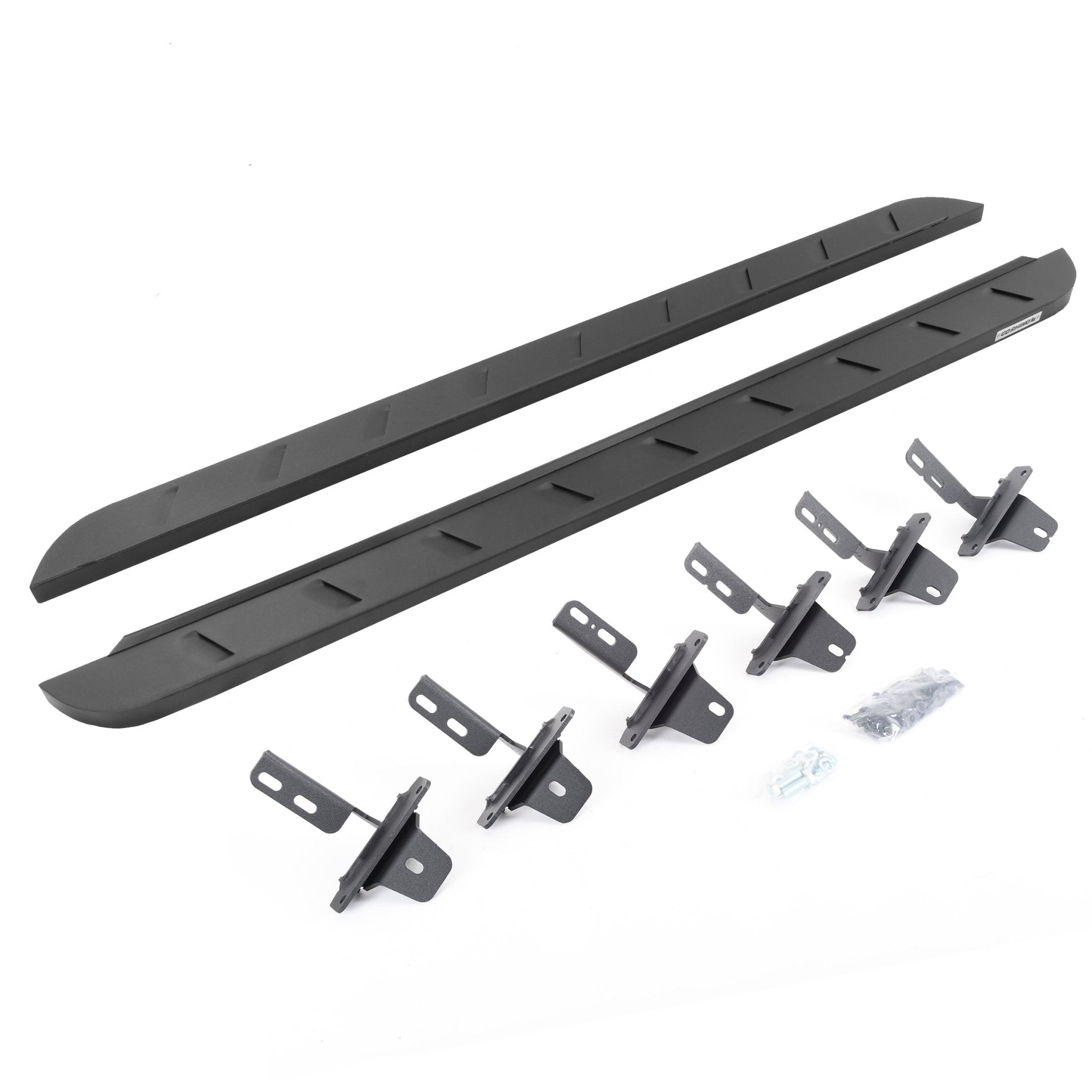 Go Rhino 63412973SPC 2021 - 2024 Ford Bronco RB Series RB10 Slim Line Running Boards with Mounting Bracket Kit - Rugged Truck Gear